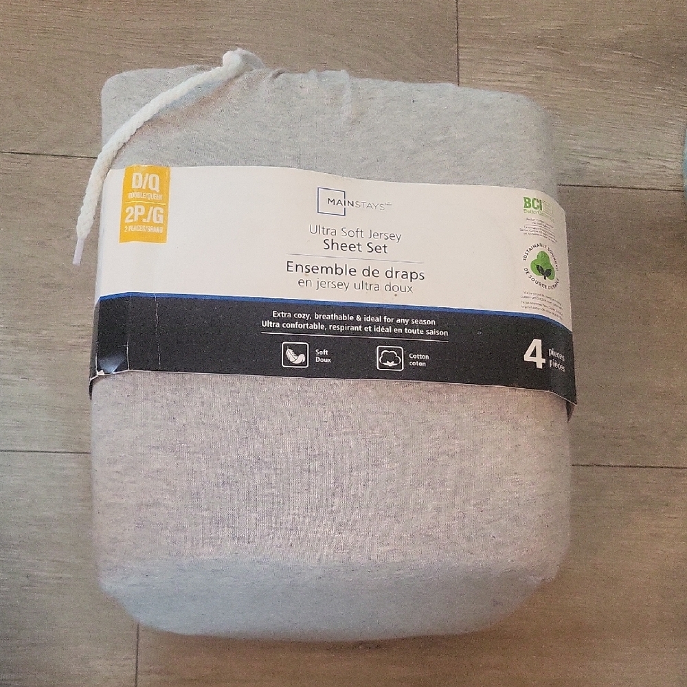 Mainstays Ultra Soft Jersey Sheet Set - Gray